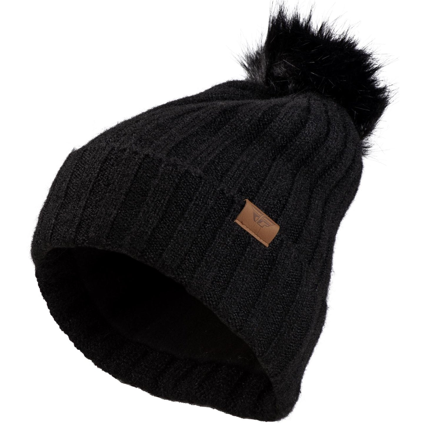 Fly Racing Women's Snow Pom Beanie - Black 22-3252 BLACK_1302622