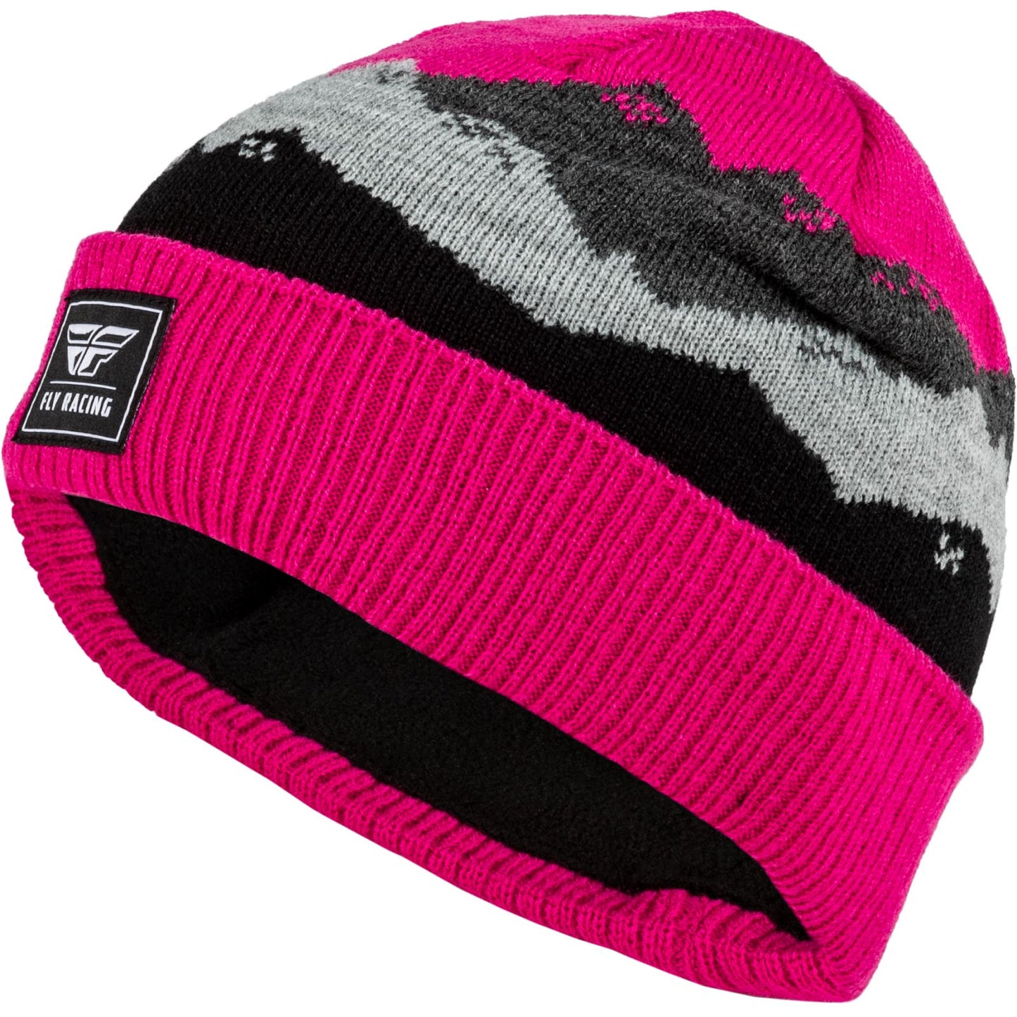 Fly Racing Youth Fly Snow Beanie - Heather Grey 22.4073 MAGENTA_1380327