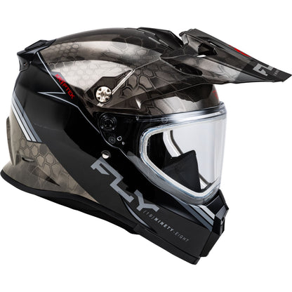 Fly Racing Trekker CW Conceal Helmet Dual Shield - Black/Grey/White_1302719