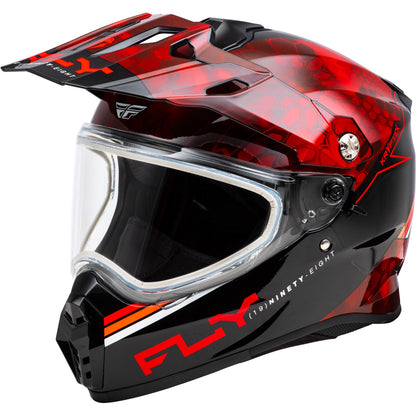 Fly Racing Trekker CW Conceal Helmet Dual Shield - Red/Black_1302790