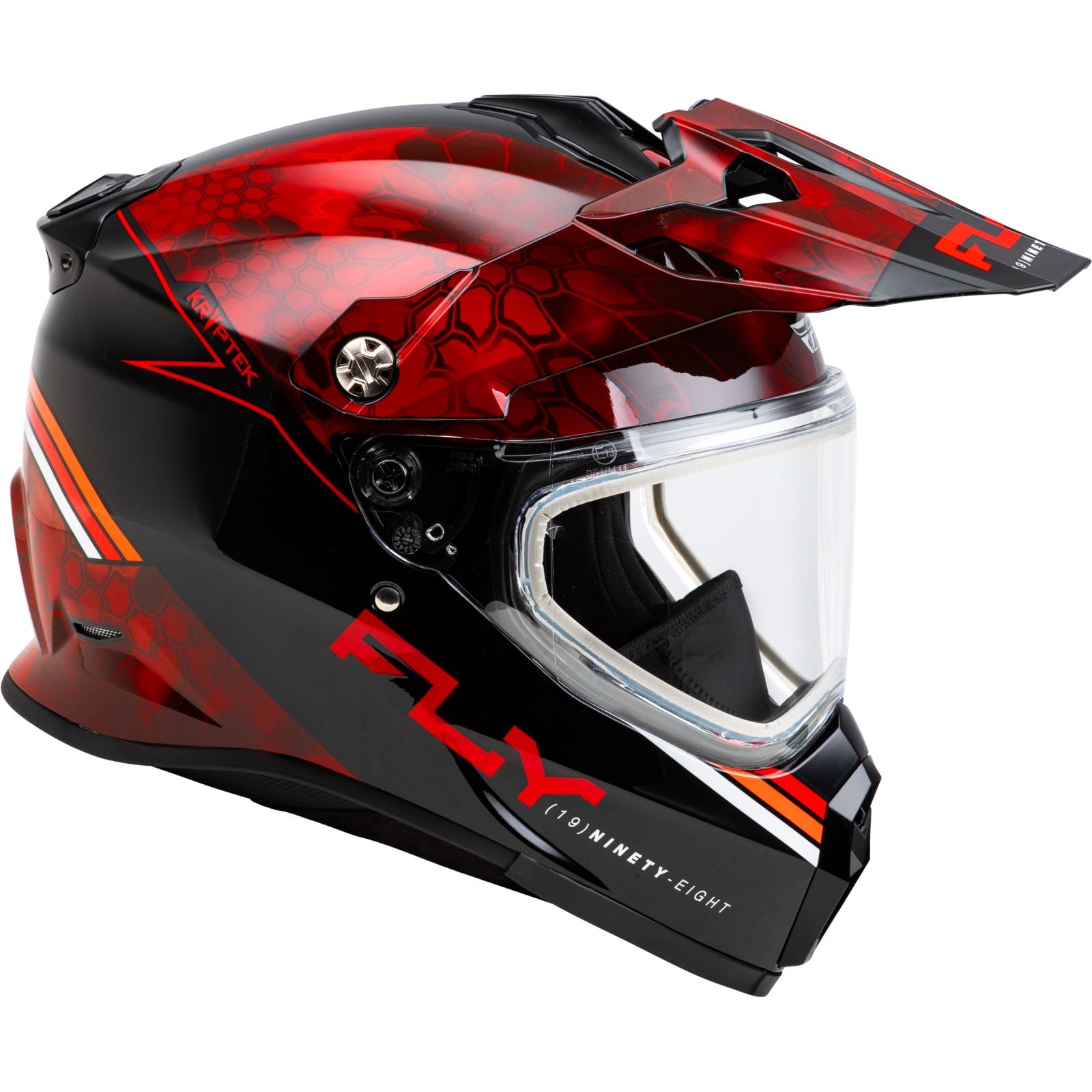 Fly Racing Trekker CW Conceal Helmet Dual Shield - Red/Black_1302793