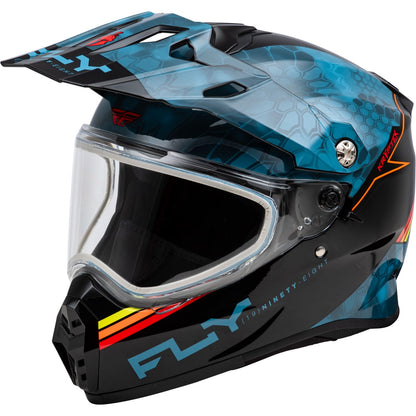Fly Racing Trekker CW Conceal Helmet Dual Shield - Slate/Black/Red_1302764