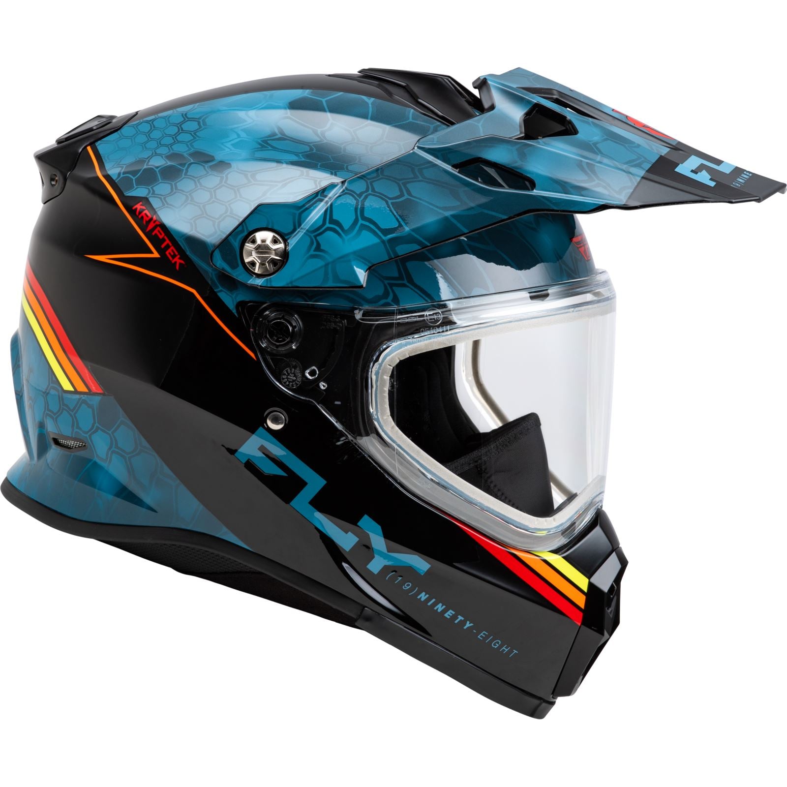 Fly Racing Trekker CW Conceal Helmet Dual Shield - Slate/Black/Red_1302767