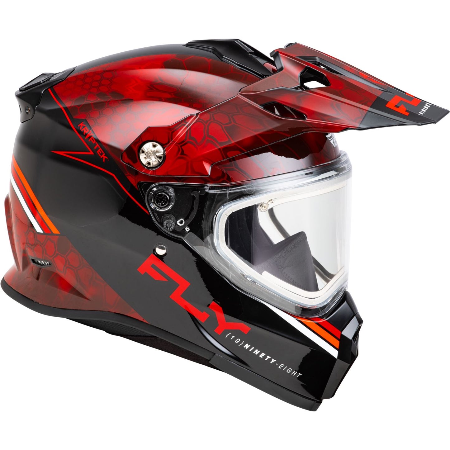 Fly Racing Trekker CW Conceal Helmet Electric Shield - Red/Black_1302815