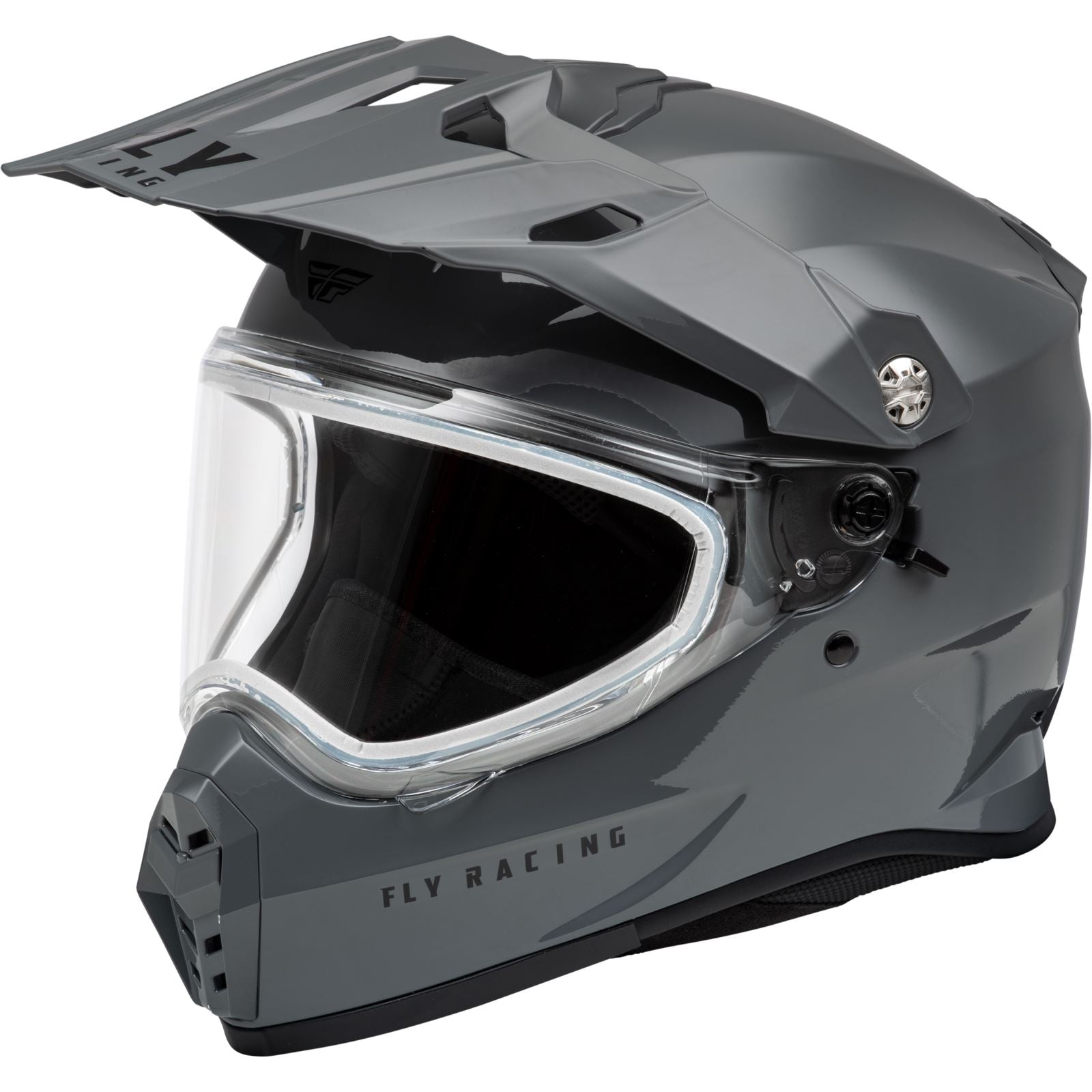 Fly Racing Trekker CW Solid Helmet Dual Shield - Grey_1302860