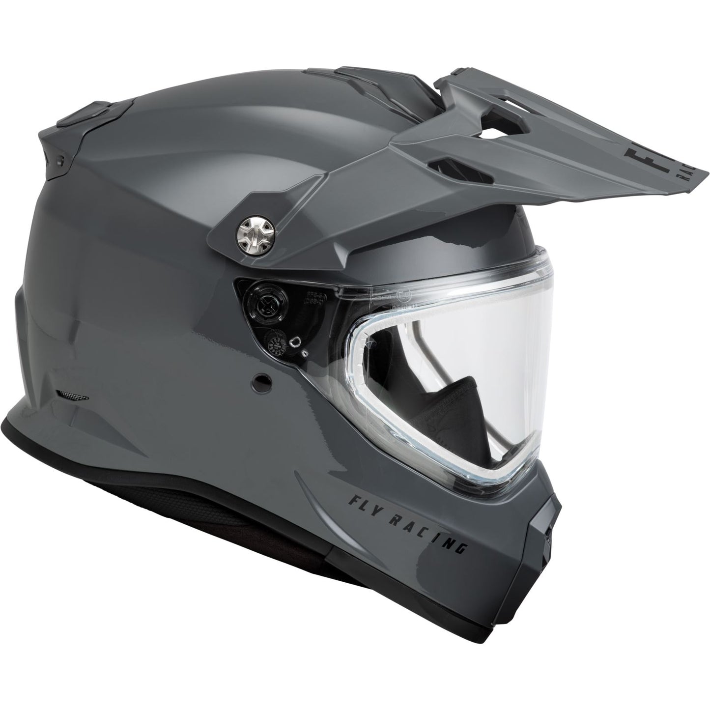 Fly Racing Trekker CW Solid Helmet Dual Shield - Grey_1302863