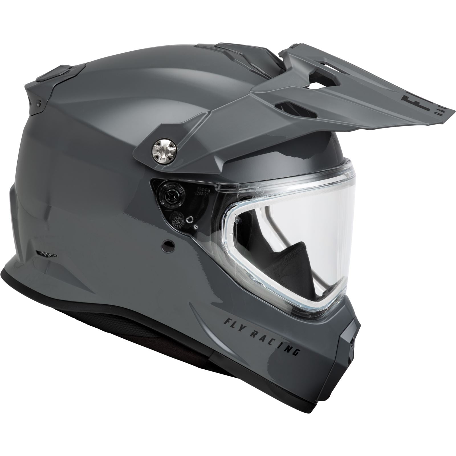 Fly Racing Trekker CW Solid Helmet Dual Shield - Grey_1302863