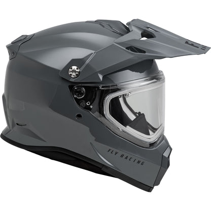 Fly Racing Trekker CW Solid Helmet Electric Shield - Grey_1302911