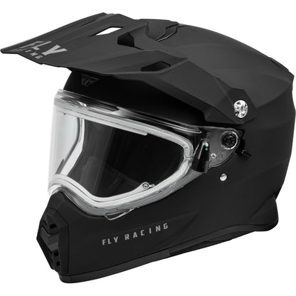 Fly Racing Trekker CW Solid Helmet Electric Shield - Matte Black_1302982