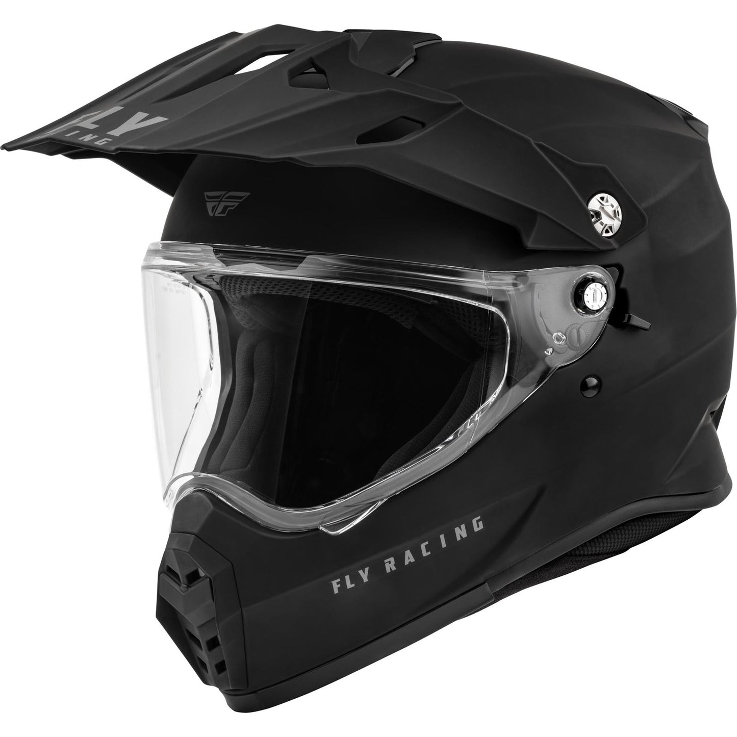 Fly Racing Trekker Solid Helmet - Matte Black_1494803