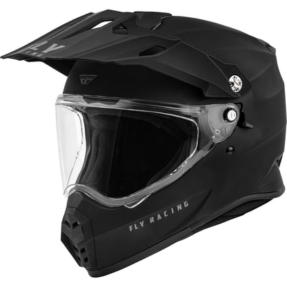 Fly Racing Trekker Solid Helmet - Matte Black_1494803
