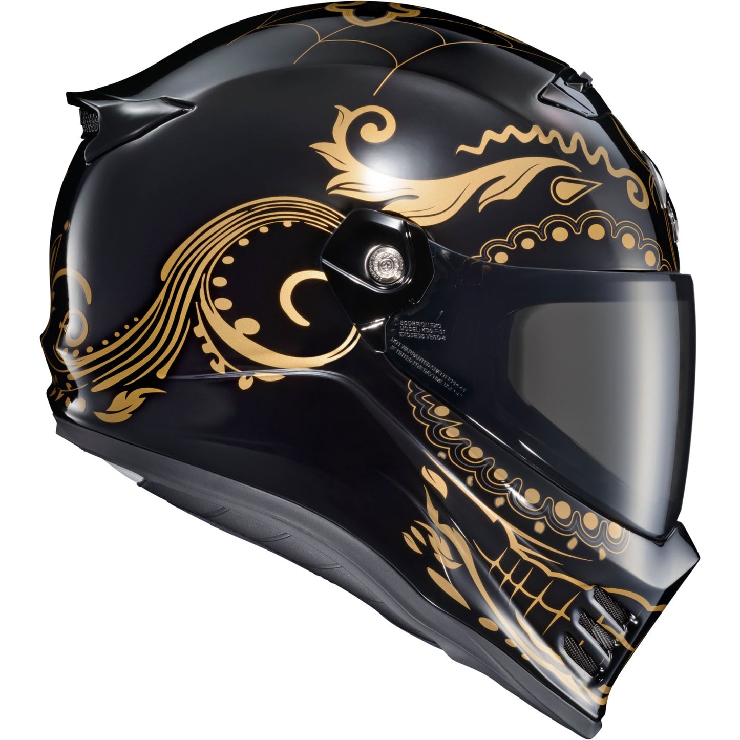 ScorpionEXO Covert FX Helmet El Malo - Gold/Gloss Black - 2XL OPEN BOX [MPN: CFX-1217]_1881942