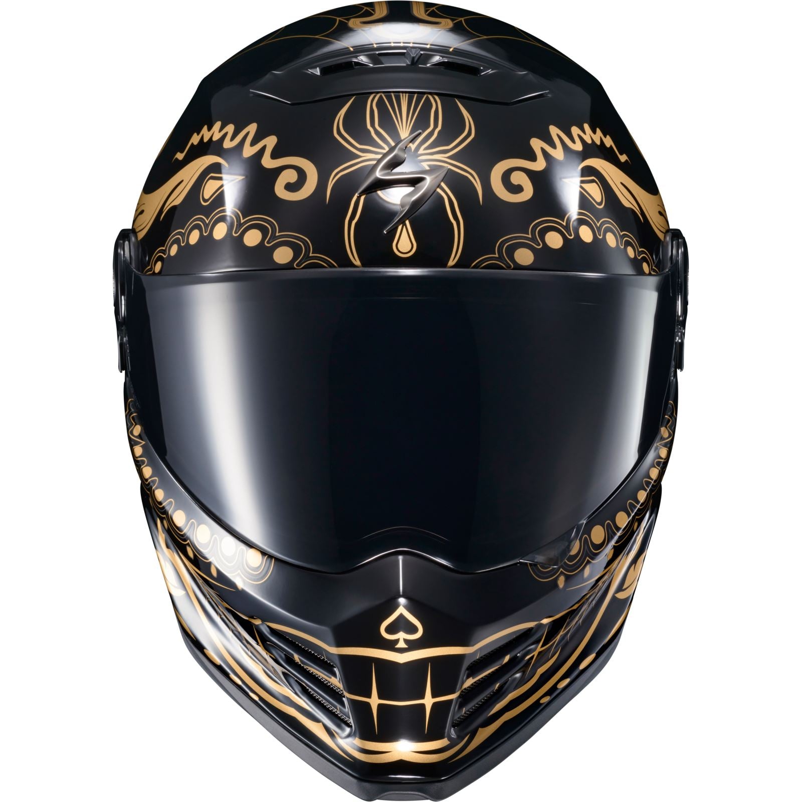 ScorpionEXO Covert FX Helmet El Malo - Gold/Gloss Black - 2XL OPEN BOX [MPN: CFX-1217]_1881944