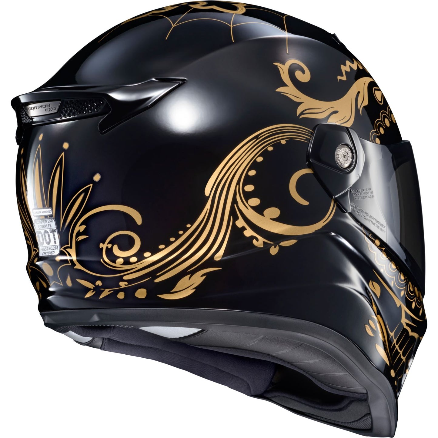 ScorpionEXO Covert FX Helmet El Malo - Gold/Gloss Black - 2XL OPEN BOX [MPN: CFX-1217]_1881945