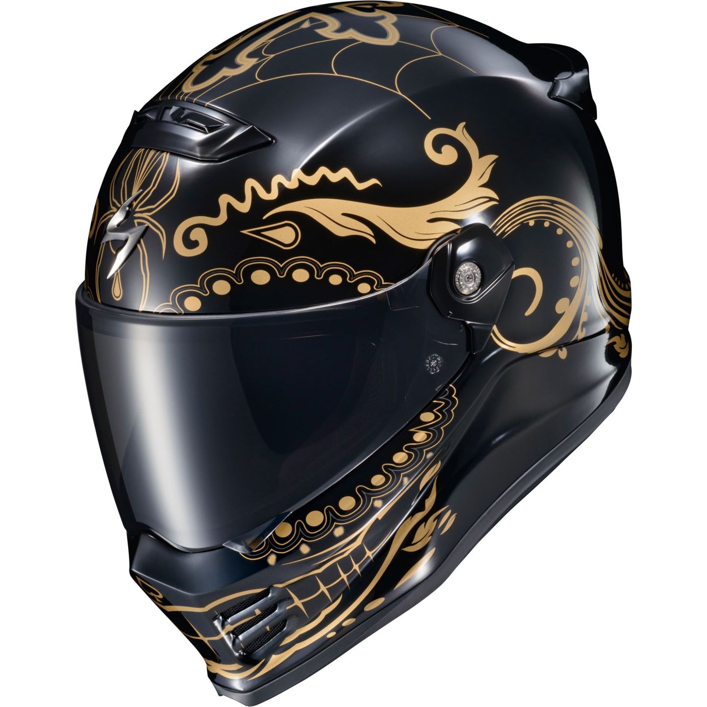 ScorpionEXO Covert FX Helmet El Malo - Gold/Gloss Black - 2XL OPEN BOX [MPN: CFX-1217]_1881946