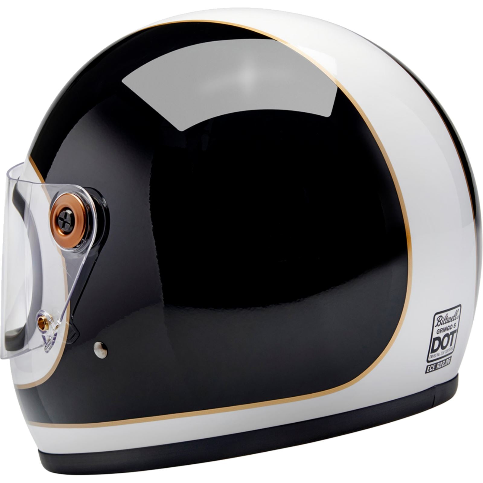 Biltwell Inc. Gringo S Helmet - Gloss White/Black Tracker_1303922