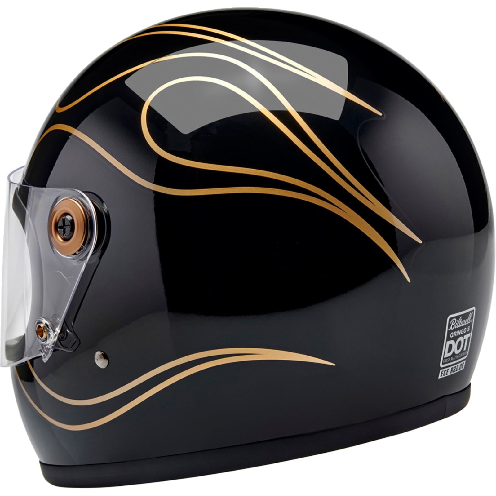 Biltwell Inc. Gringo S Helmet - Gloss Black Flames_1303975