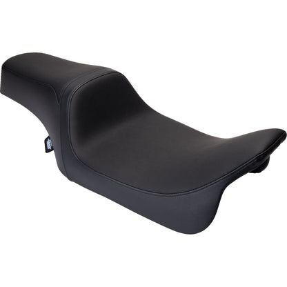 Drag Specialties Predator 1Up Seat - Vinyl - Black - Smooth - FLH '08-'23 0801-1480_1304161