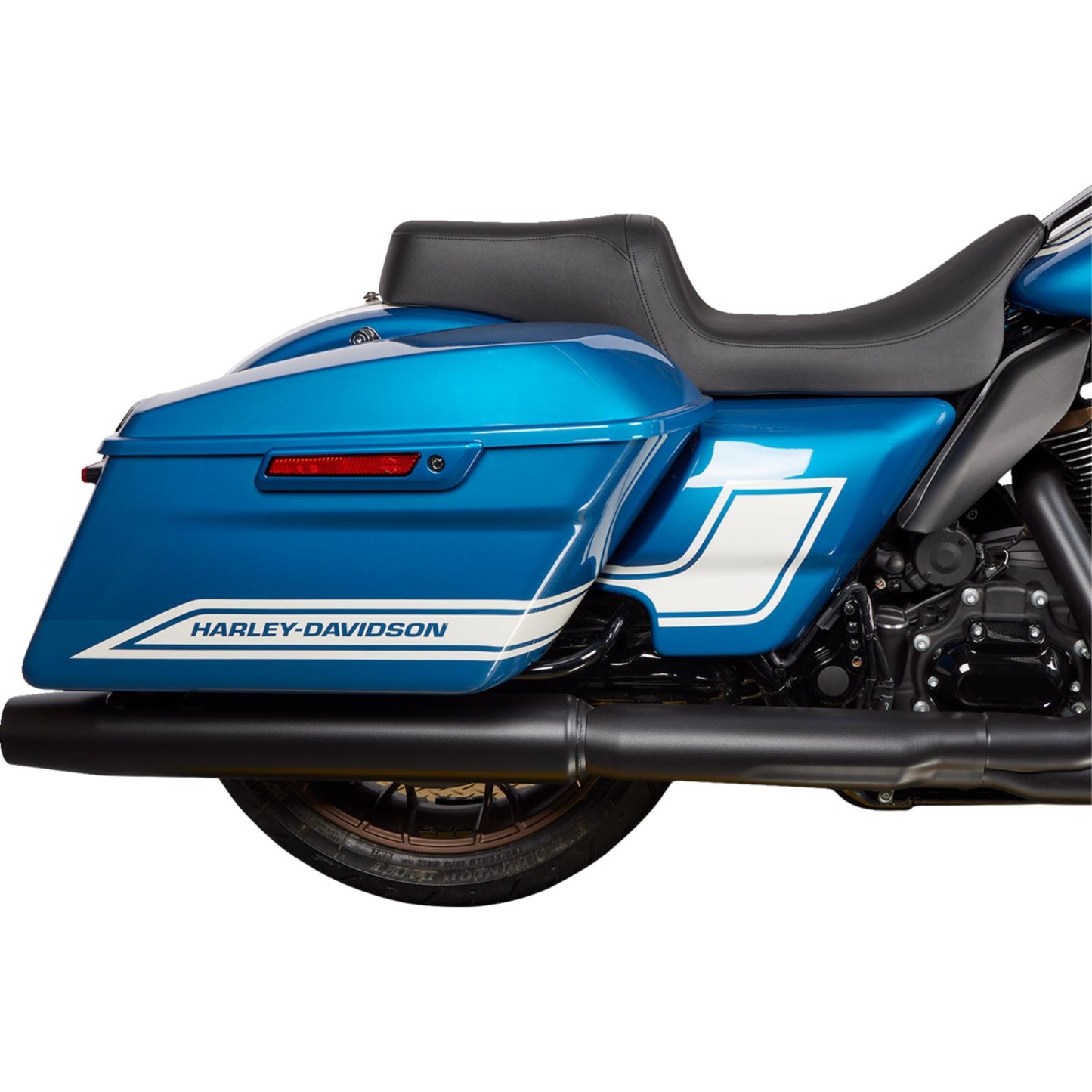 Drag Specialties Predator 1Up Seat - Vinyl - Black - Smooth - FLH '08-'23 0801-1480_1304162