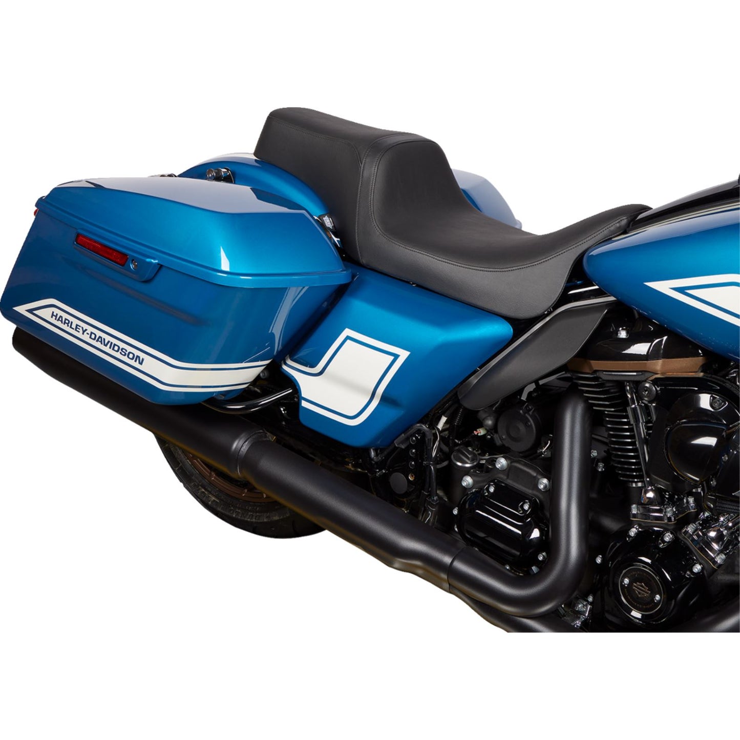Drag Specialties Predator 1Up Seat - Vinyl - Black - Smooth - FLH '08-'23 0801-1480_1304163