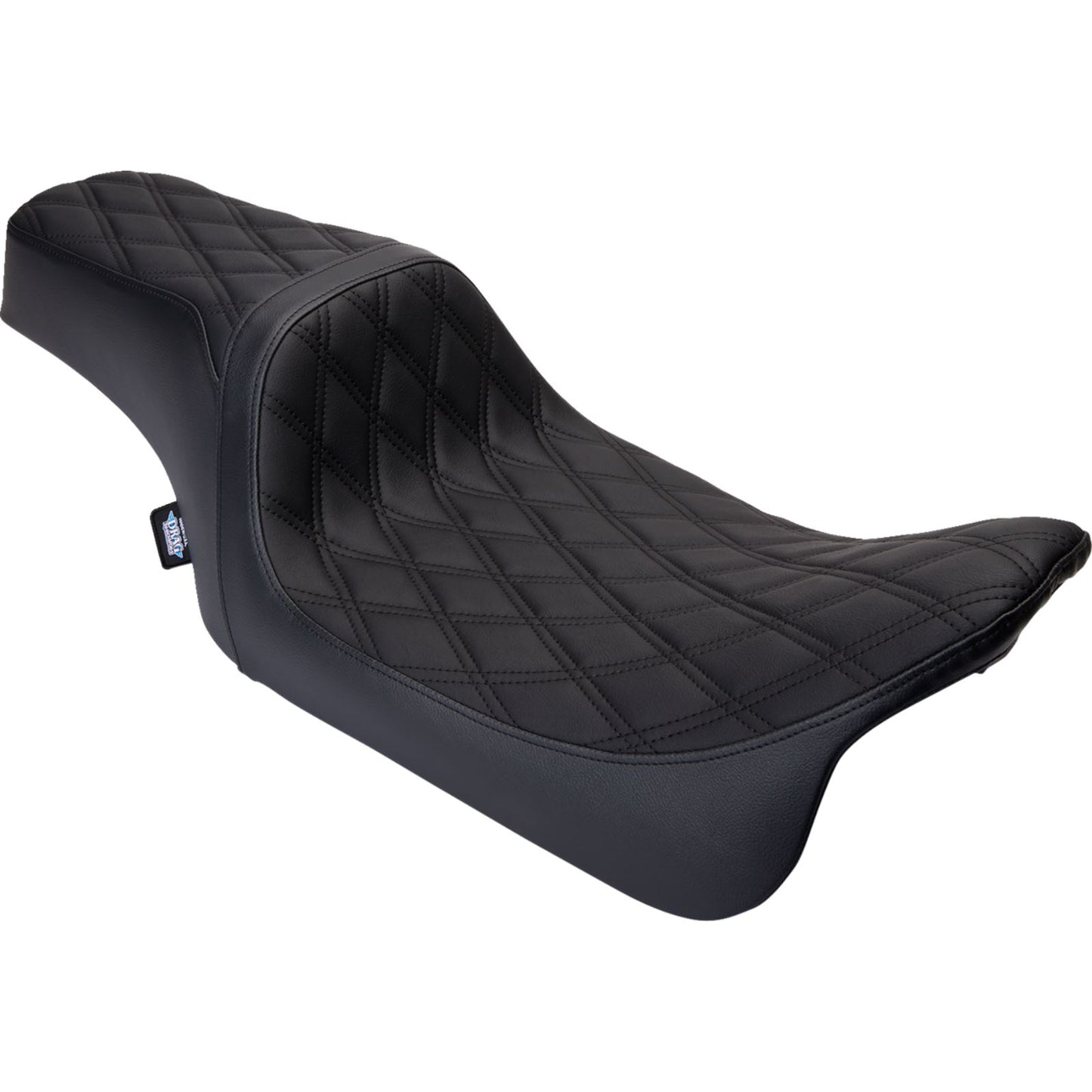 Drag Specialties Predator 1Up Seat - Vinyl - Double Diamond Black Stitch - FLH '08-'23 0801-1483_1304164