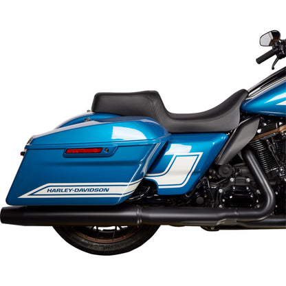 Drag Specialties Predator 1Up Seat - Solar Leather - Black - Smooth - FLH '08-'23 0801-1493_1304229