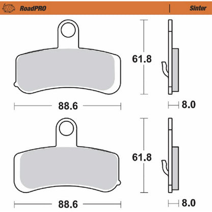 Moto-Master Brake Pads - Sinter Series for Harley-Davidson [MPN: 411501-PU]_1312341