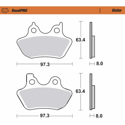 Moto-Master Brake Pads - Sinter Series for Harley-Davidson [MPN: 411901-PU]_1312127