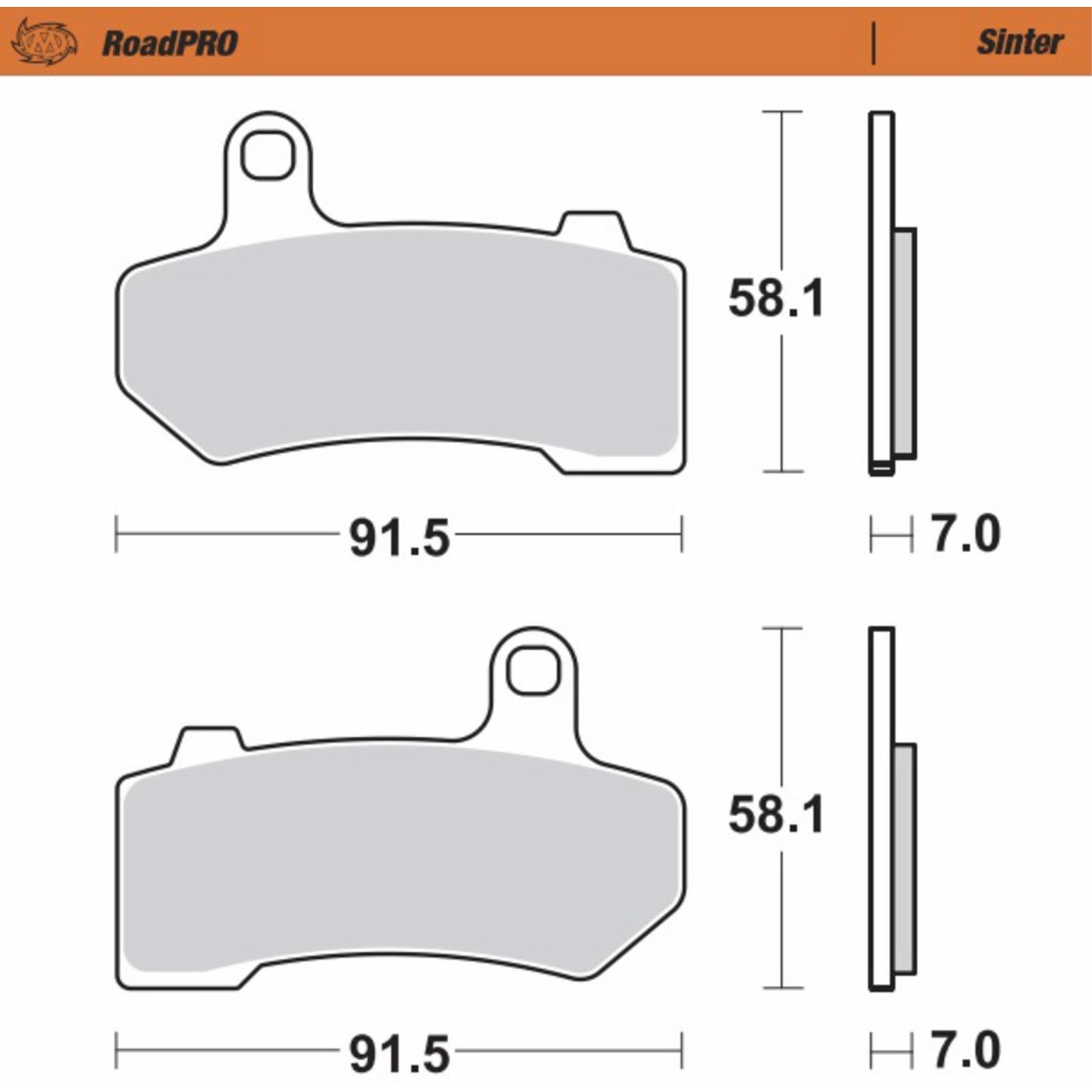 Moto-Master Brake Pads - Sinter Series for Harley-Davidson [MPN: 412201-PU]_1312128