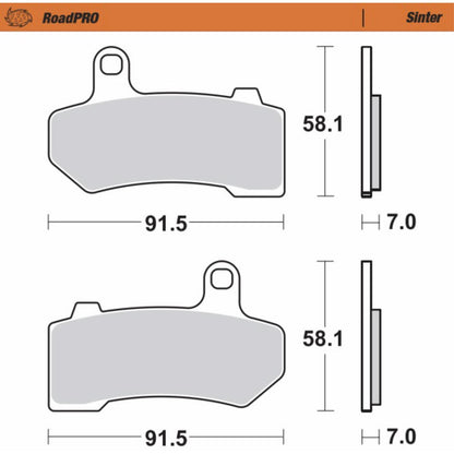Moto-Master Brake Pads - Sinter Series for Harley-Davidson [MPN: 412201-PU]_1312128