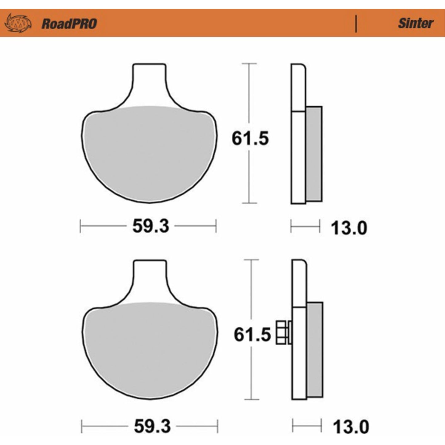 Moto-Master Brake Pads - Sinter Series for Harley-Davidson [MPN: 415001-PU]_1312336