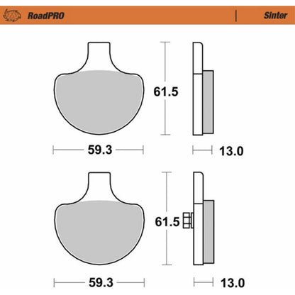 Moto-Master Brake Pads - Sinter Series for Harley-Davidson [MPN: 415001-PU]_1312336