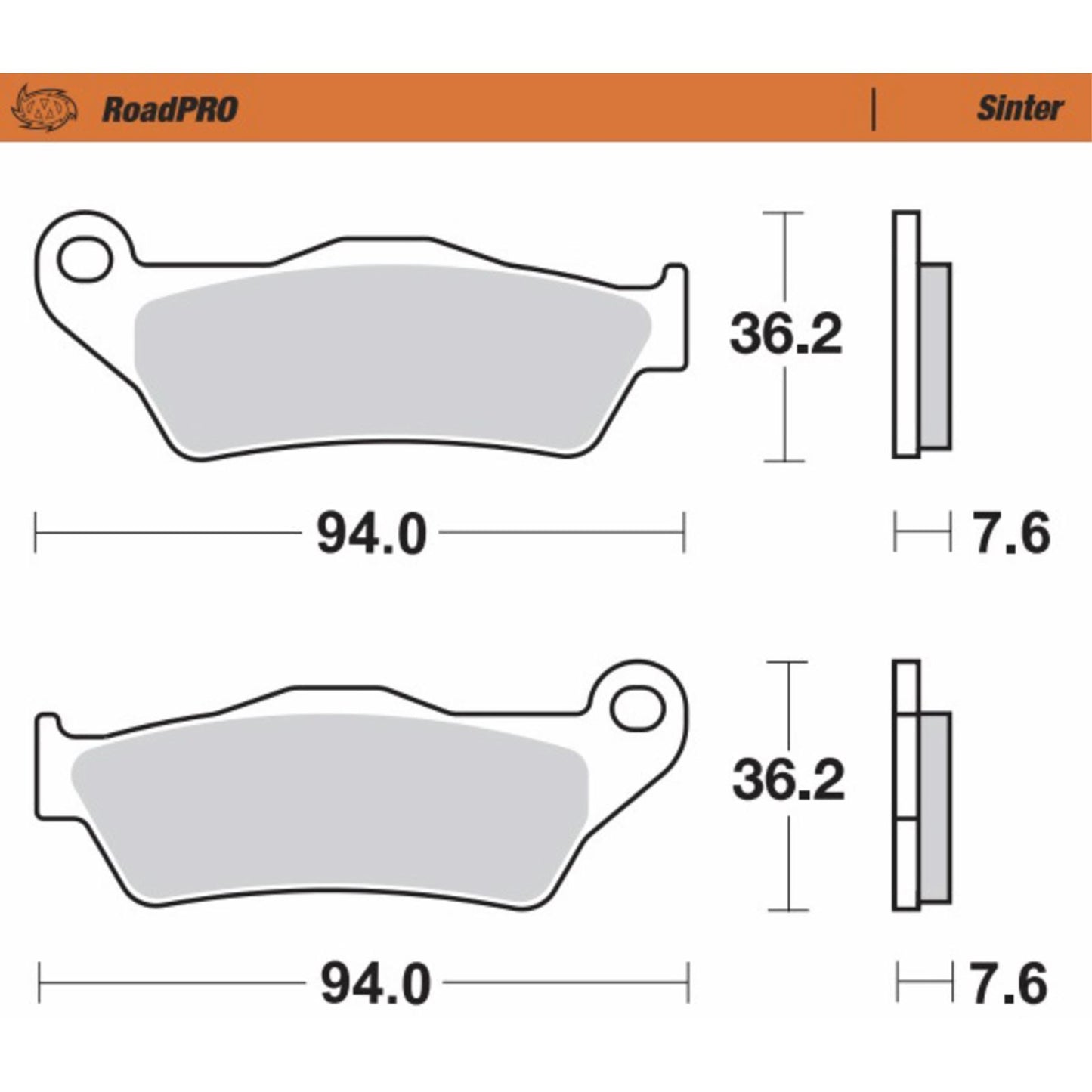 Moto-Master Brake Pads for Harley-Davidson/ Ducati/ KTM/Moto Guzzi/Cagiva [MPN: 403202-PU]_1312335
