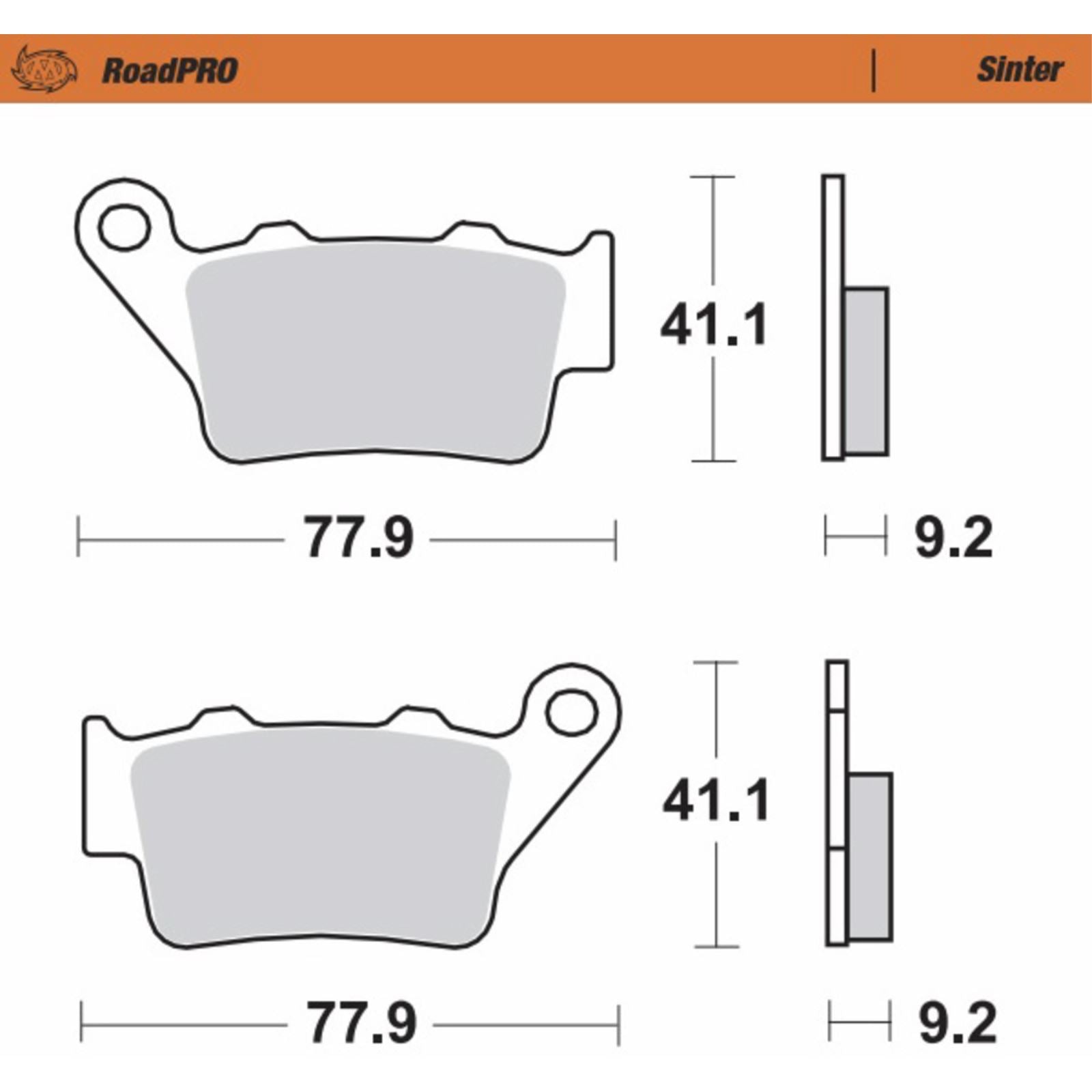 Moto-Master Brake Pads for Harley-Davidson/Triumph/Ducati/Indian/Royal Enfield [MPN: 403402-PU]_1312132