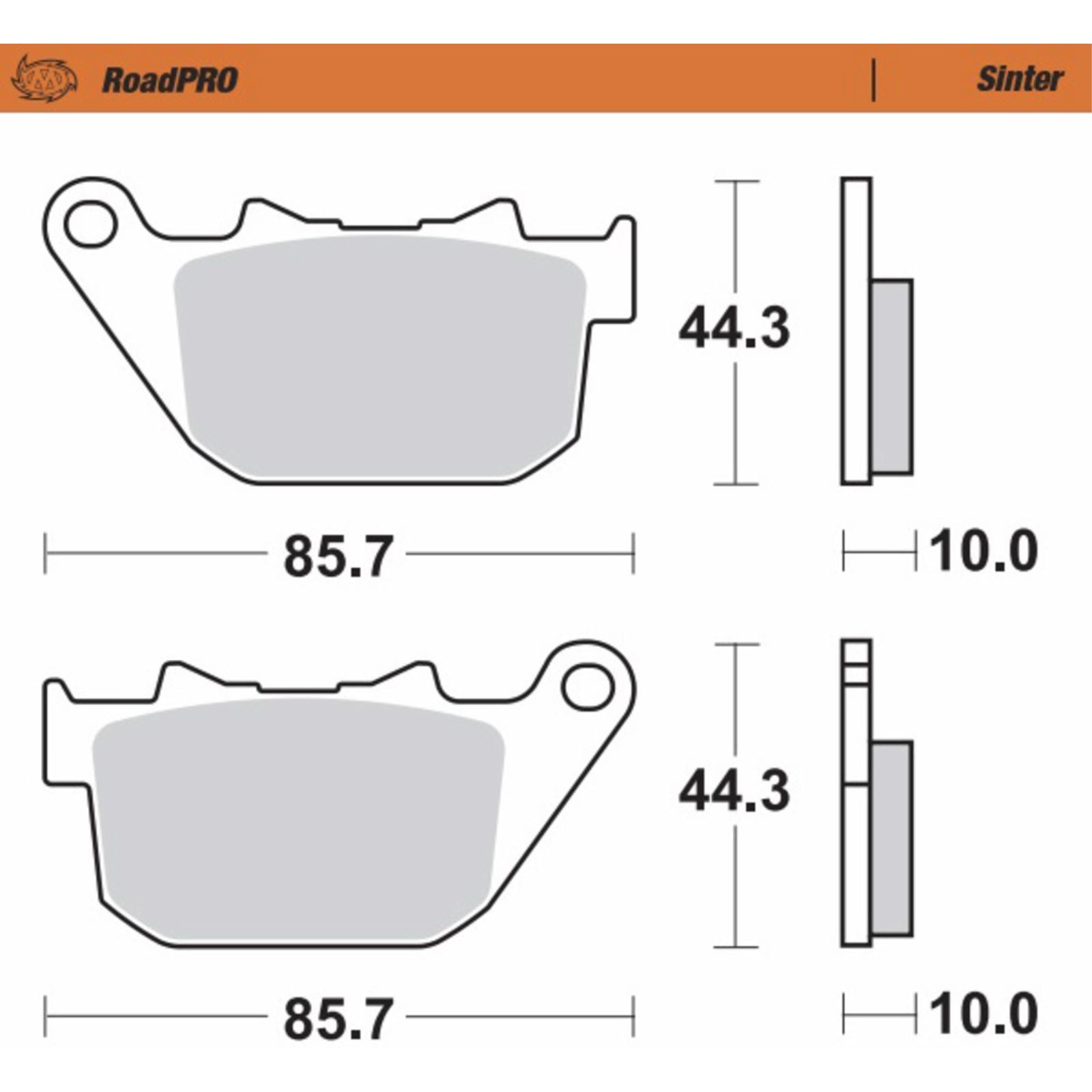 Moto-Master Brake Pads - Sinter Series for Harley-Davidson [MPN: 411802-PU]_1312134