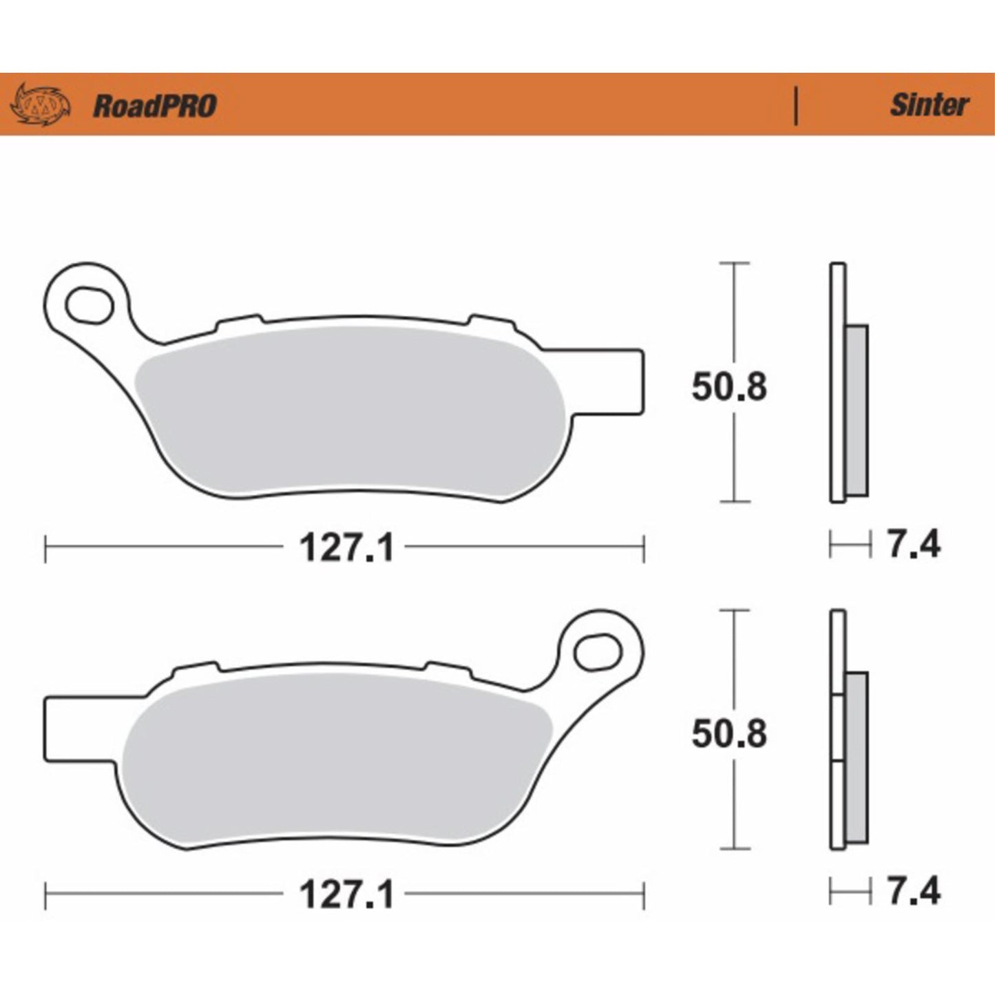 Moto-Master Brake Pads - Sinter Series for Harley-Davidson [MPN: 412102-PU]_1312379