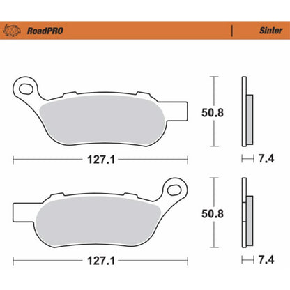 Moto-Master Brake Pads - Sinter Series for Harley-Davidson [MPN: 412102-PU]_1312379