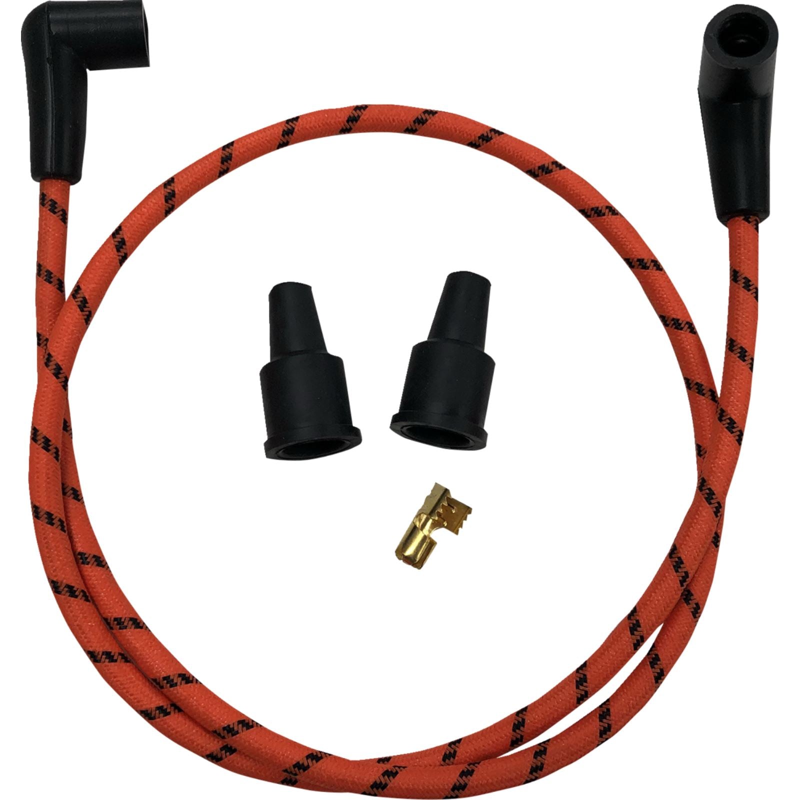 Drag Specialties Plug Wires - Braided - Orange/Black [MPN: 2104-0400]_1312370