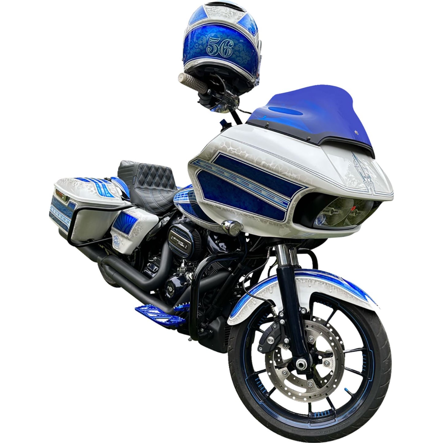 Klock Werks Kolor Flare™ Sport Windshield - 9" - Blue - FLTR [MPN: KWW-01-0672]_1312423