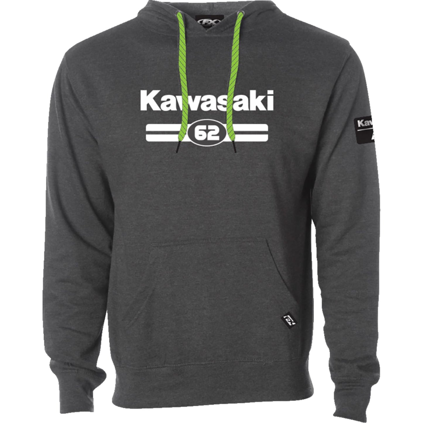 Factory Effex Kawasaki Sixty-Two Pullover - Heather Charcoal_1371639