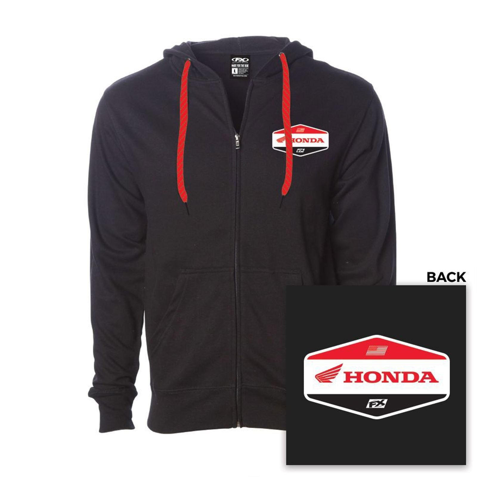 Factory Effex Honda Stadium Zip-Up Hoodie - Black_1370466