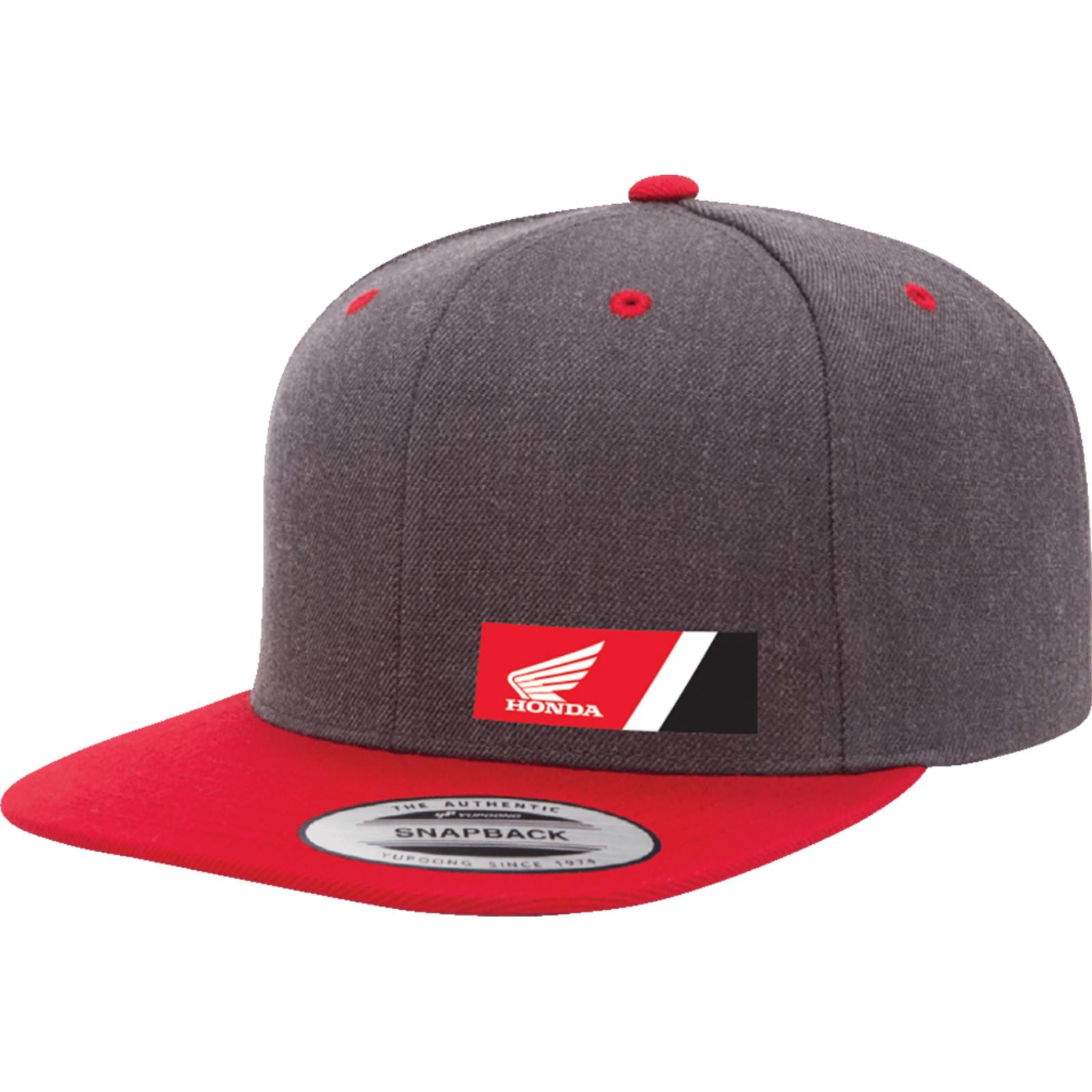 Factory Effex Honda Wedge Snapback Hat - Heather Gray/Red 27-86300_1371508