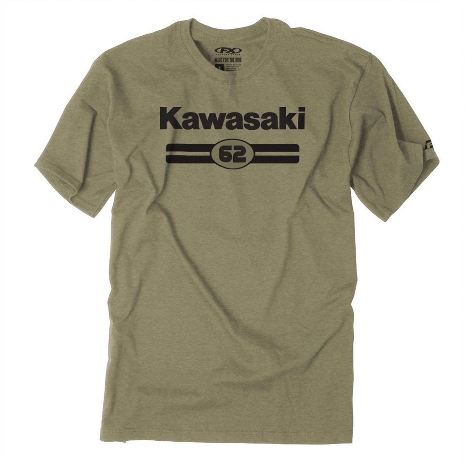 Factory Effex Kawasaki Sixty Two T-Shirt - Heather Olive_1370496