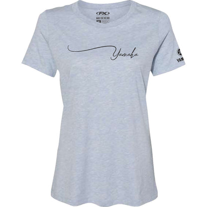 Factory Effex Women's Yamaha Signature T-Shirt - Light Heather Blue_1371617