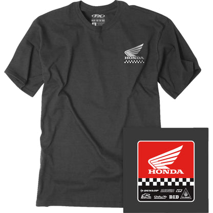 Factory Effex Honda Starting Line T-Shirt - Heather Charcoal_1371580