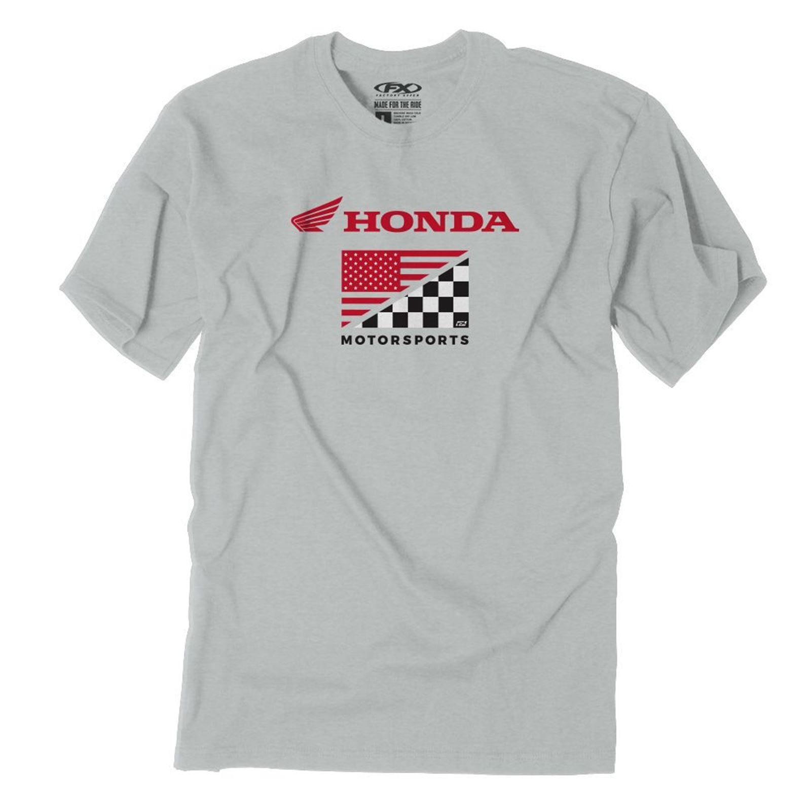 Factory Effex Honda Flag T-Shirt - Light Gray_1370512