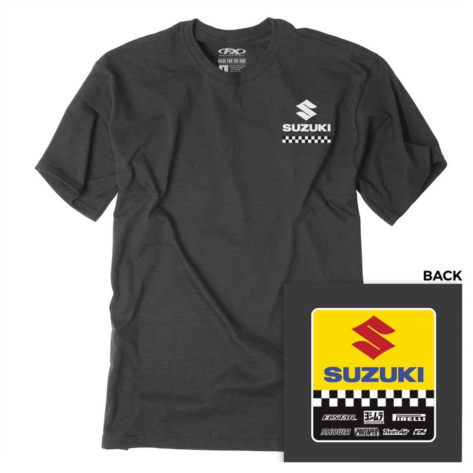 Factory Effex Suzuki Starting Line T-Shirt - Heather Charcoal_1370539