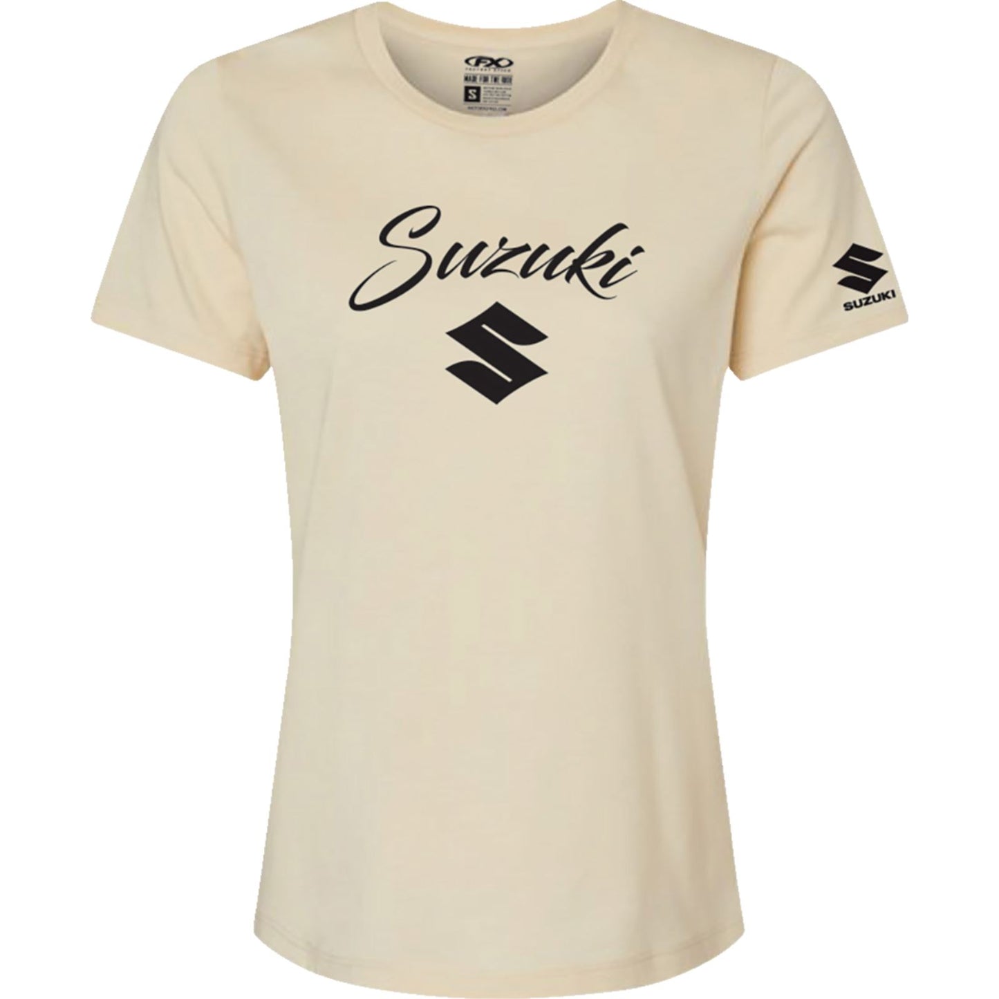 Factory Effex Women's Suzuki Script T-Shirt - Heather Cream_1371631