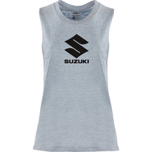 Factory Effex Women's Suzuki Idol Muscle Tank Top - Light Heather Blue_1371651