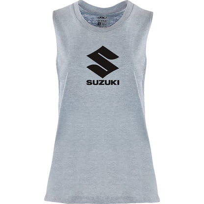 Factory Effex Women's Suzuki Idol Muscle Tank Top - Light Heather Blue_1371651